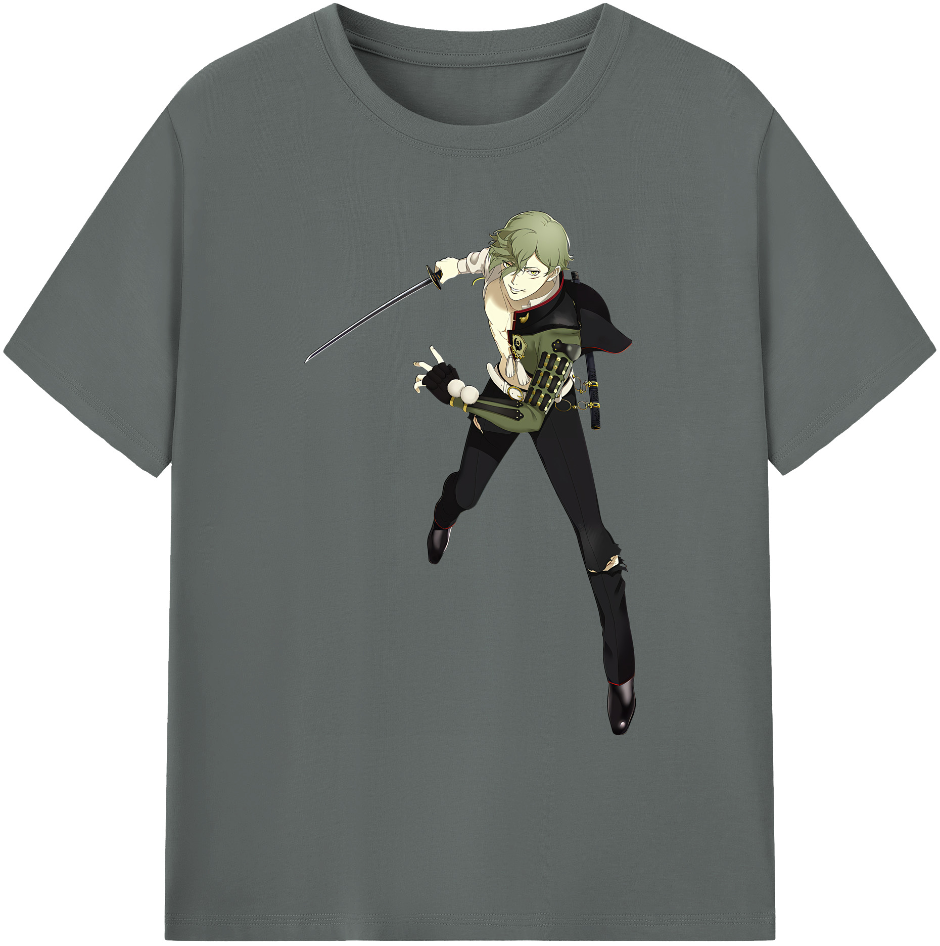 （画像用） 刀剣乱舞 Touken Ranbu 綿100％ メンズ半袖Tシャツ｜肌触りやわらか＆通気性